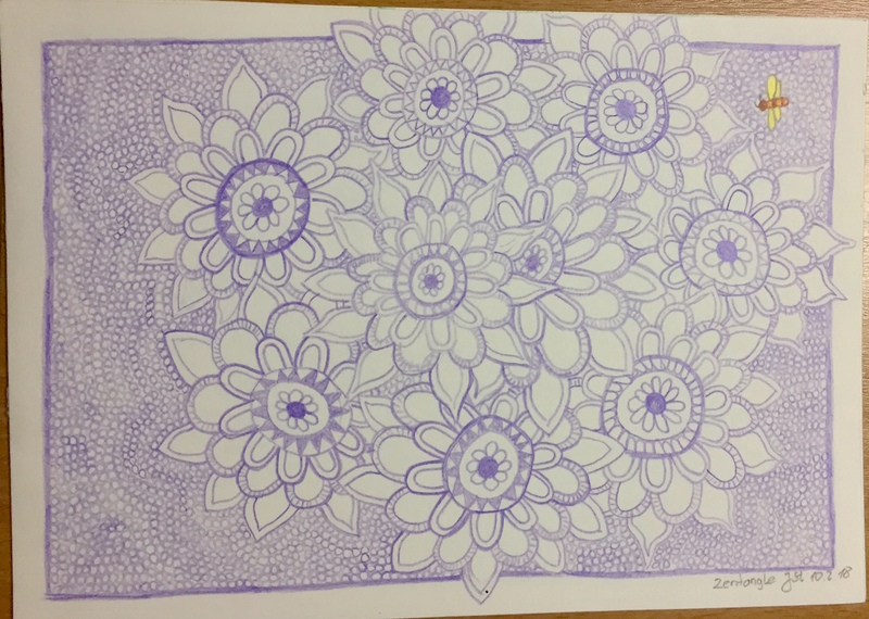 10.02.2018 - Zentangle Blumen