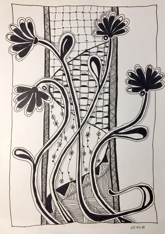 15.02.2019 - Zentangle Blumen