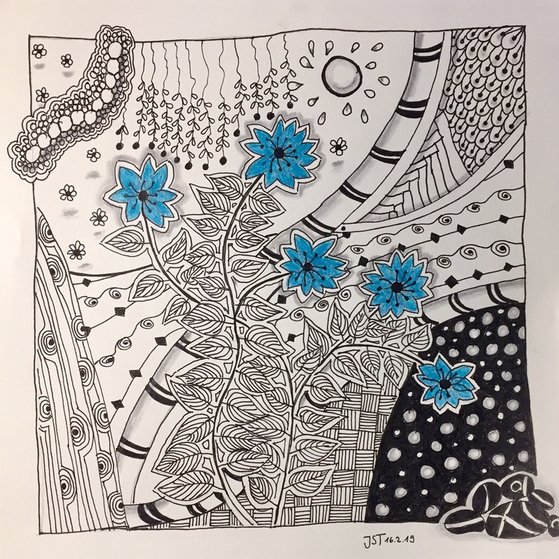 16.02.2019 - Zentangle Blumen