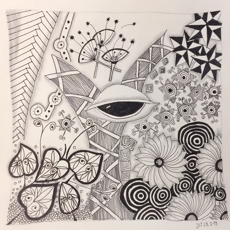 28.02.2019 - Zentangle Auge