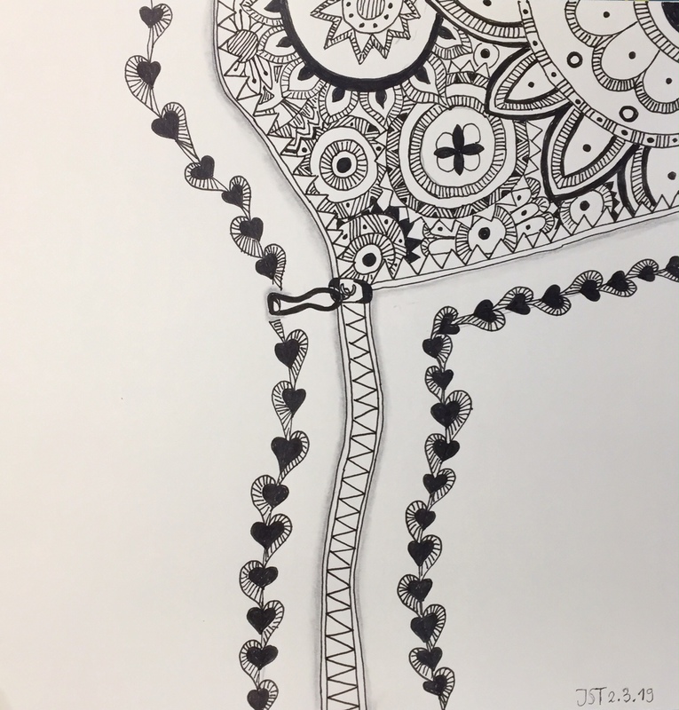 02.03.2019 - Zentangle Reissverschluss