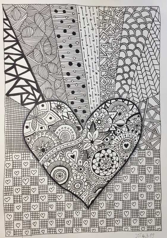 06.03.2019 - Zentangle Herz