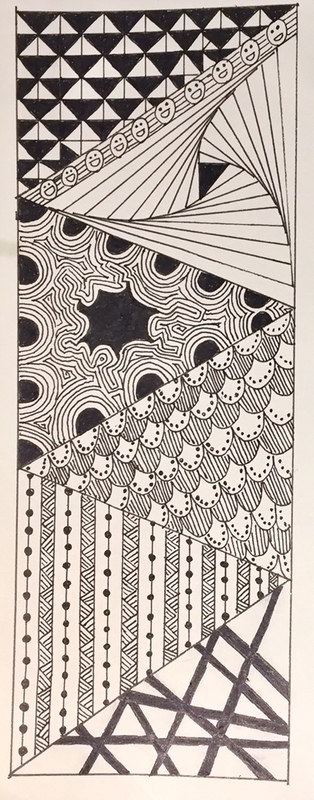 14.03.2019 - Zentangle Gewaltdarstellung