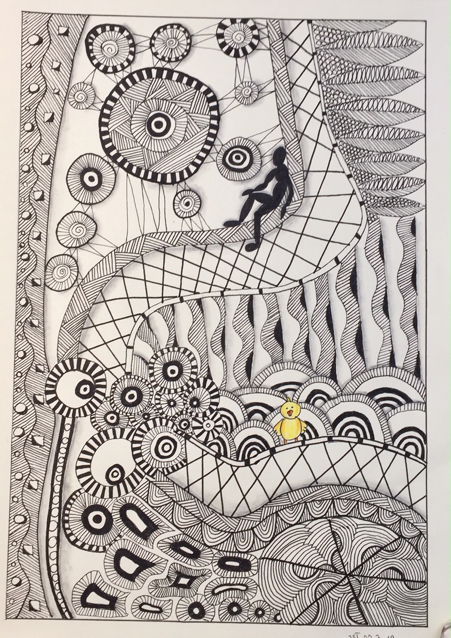 22.03.2019 - Zentangle Mensch