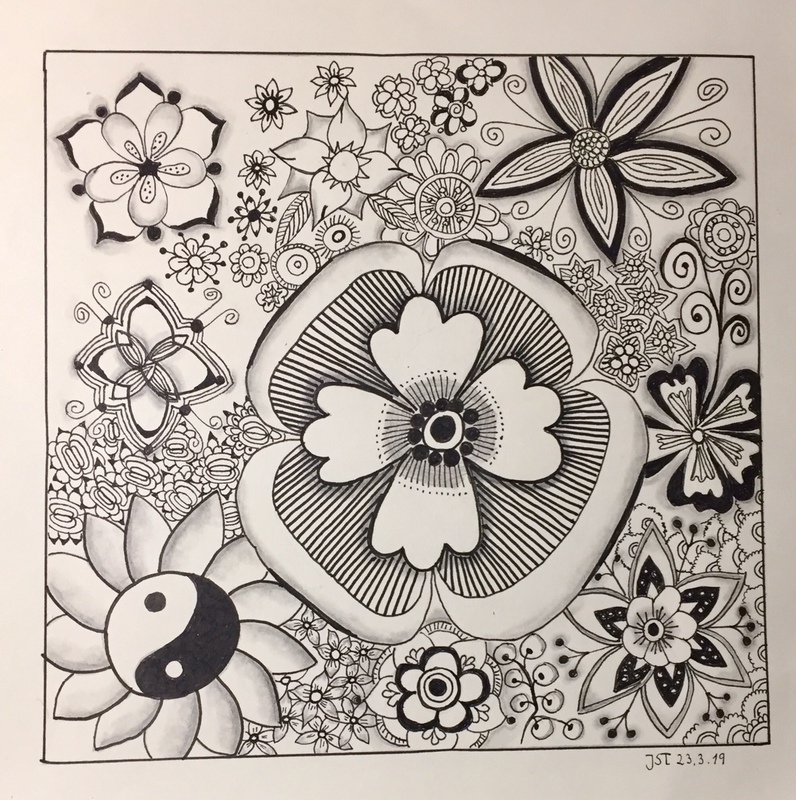 23.03.2019 - Zentangle Blumen