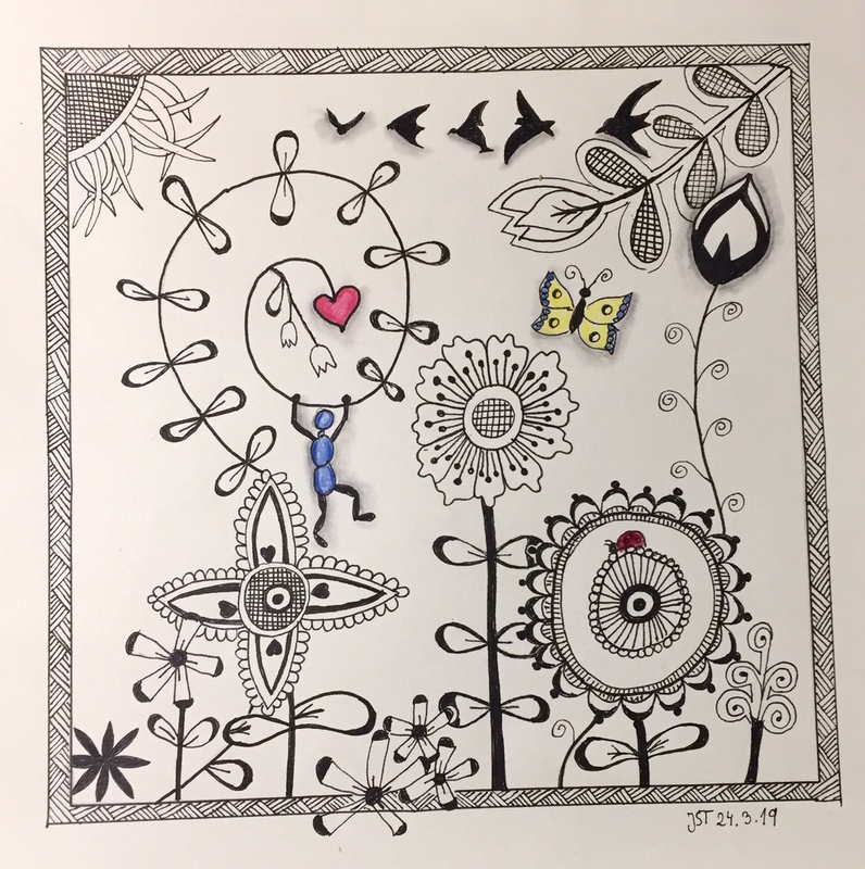 24.03.2019 - Zentangle Blumen