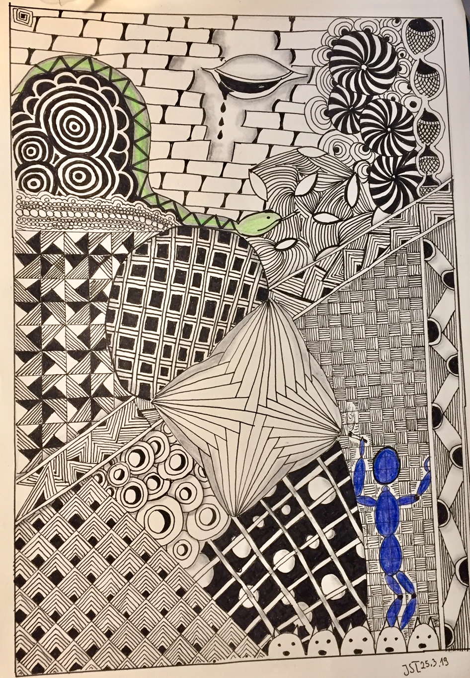 25.03.2019 - Zentangle Mensch