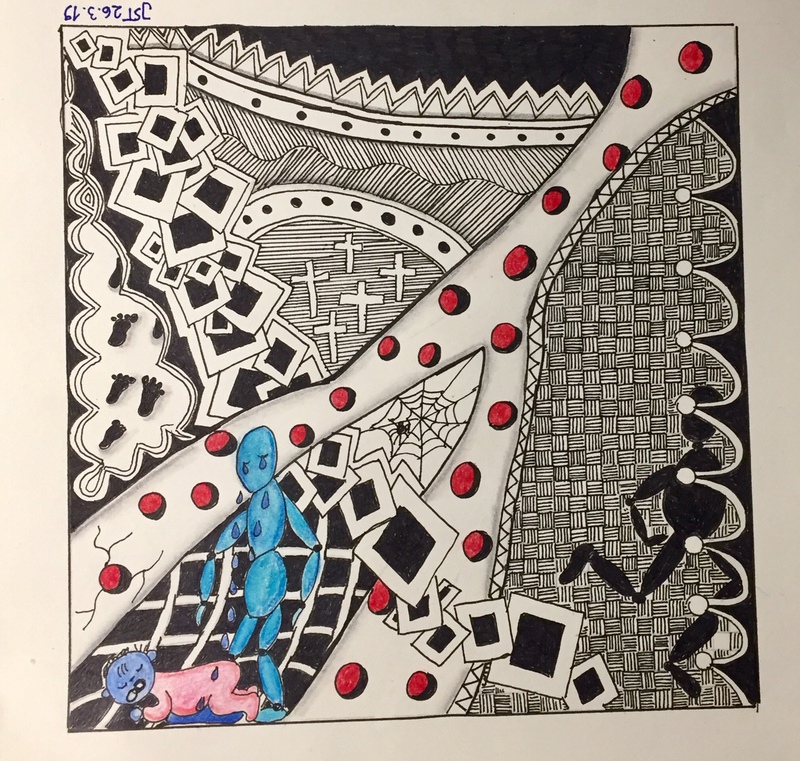 26.03.2019 - Zentangle Mensch