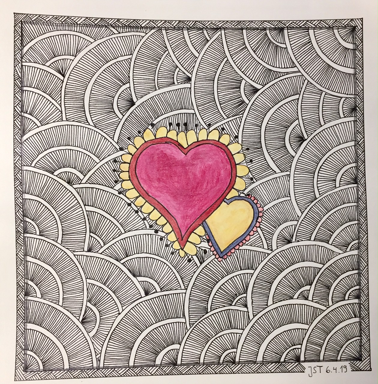 06.04.2019 Zentangle Herz