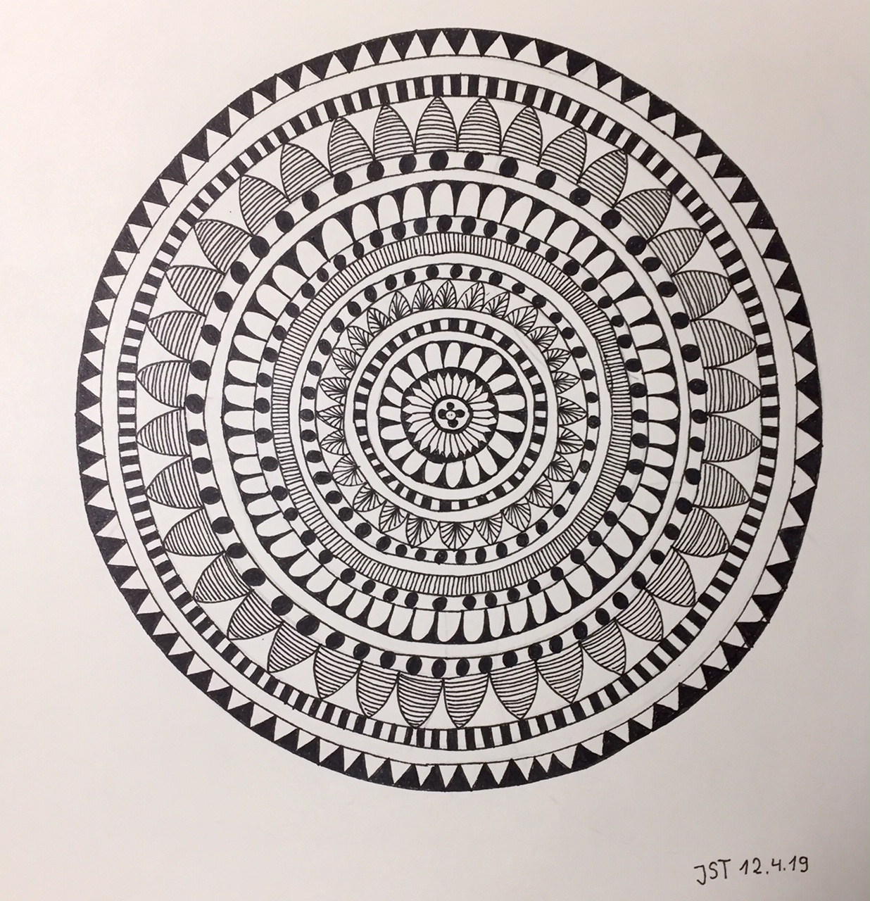 12.04.2019 Zentangle Herz