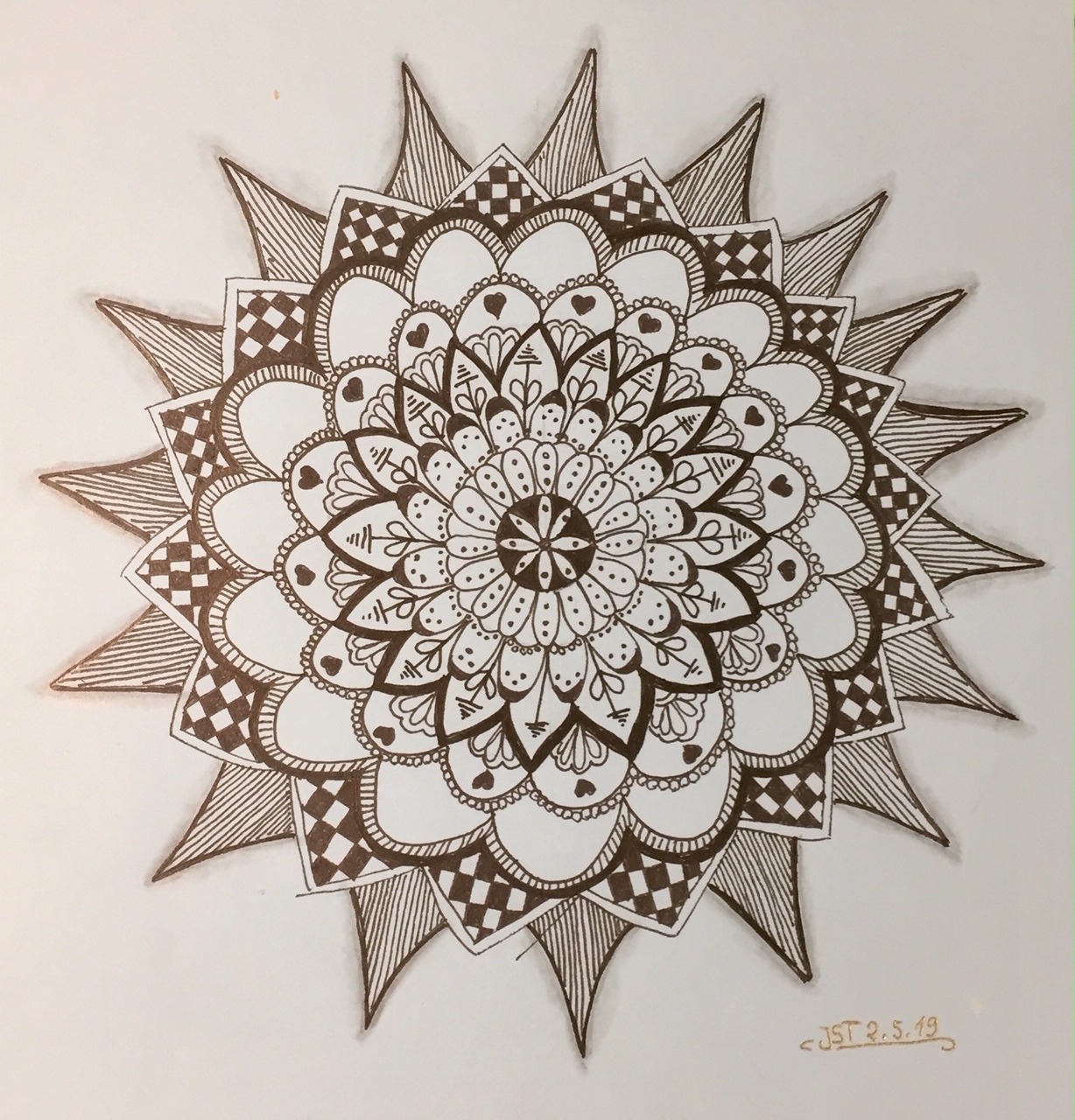 02.05.2019 Zentangle Mandalastern