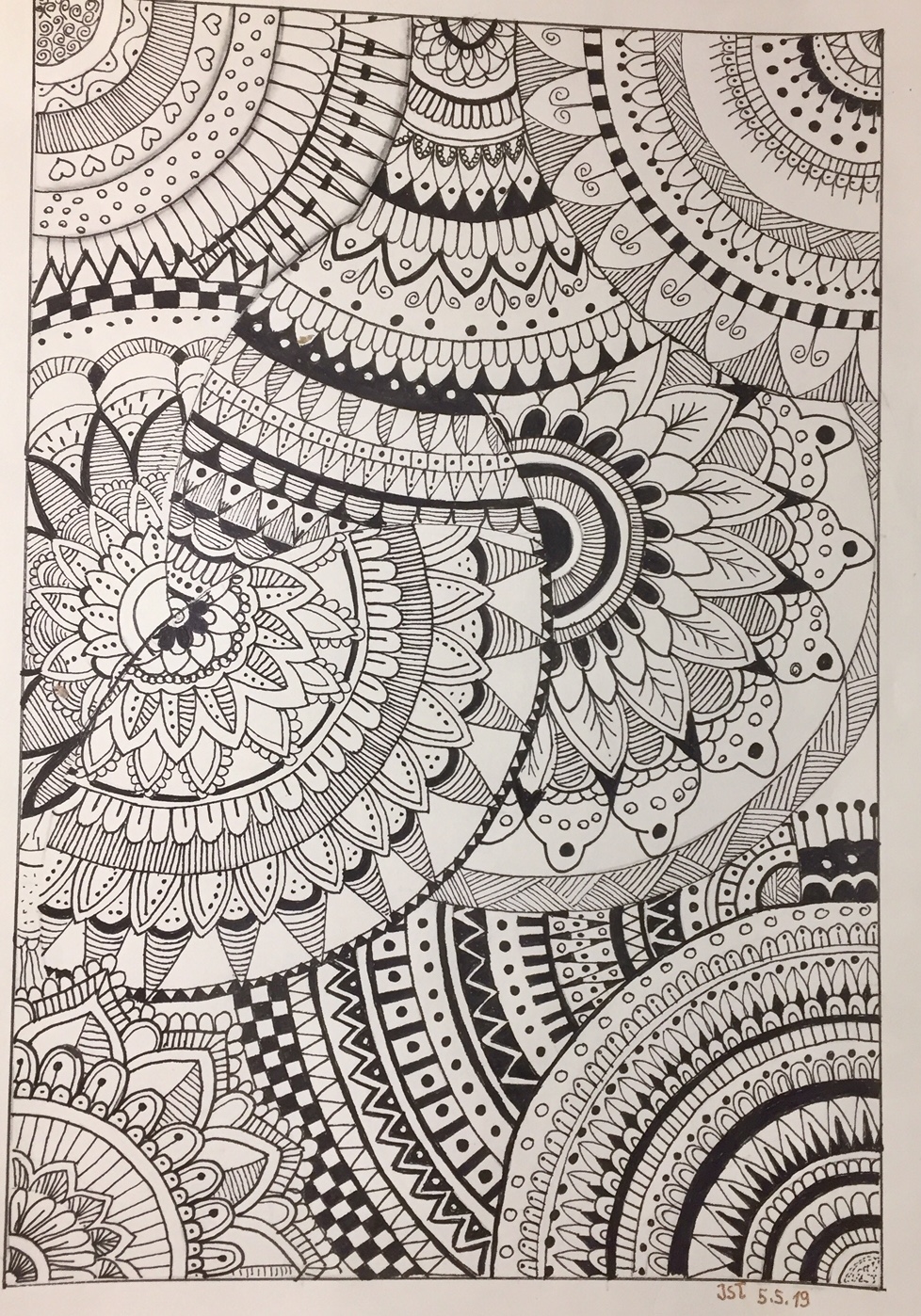 05.05.2019 - Zentangle Kreis Ornamente