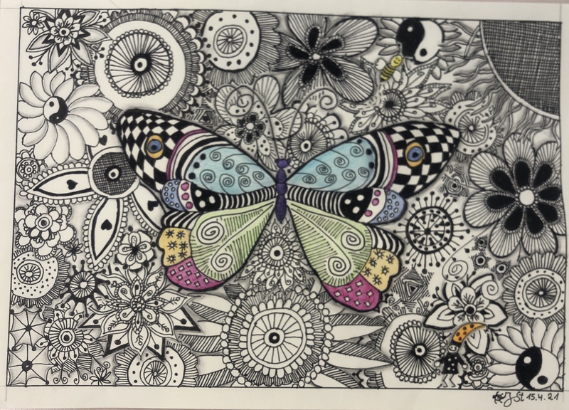 15.04.2021 - Zentangle Schmetterling