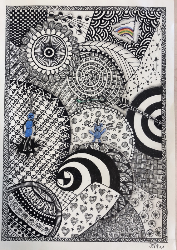17.05.2021 - Zentangle Hanging Men