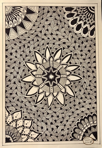 14.06.2021 - Zentangle Sternenbild