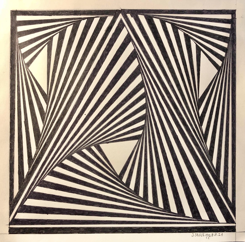 08.07.2021 Zentangle Optische Täuschung