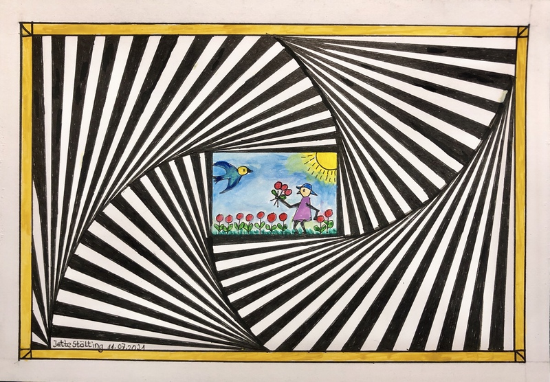 11.07.2021 Zentangle Optische Täuschung
