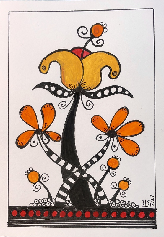 14.07.2021 - Zentangle Notizkarte DinA 6