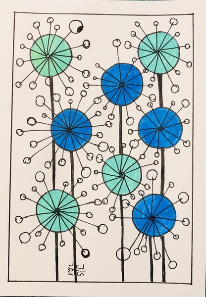 15.07.2021 Zentangle Postkarte DinA 6
