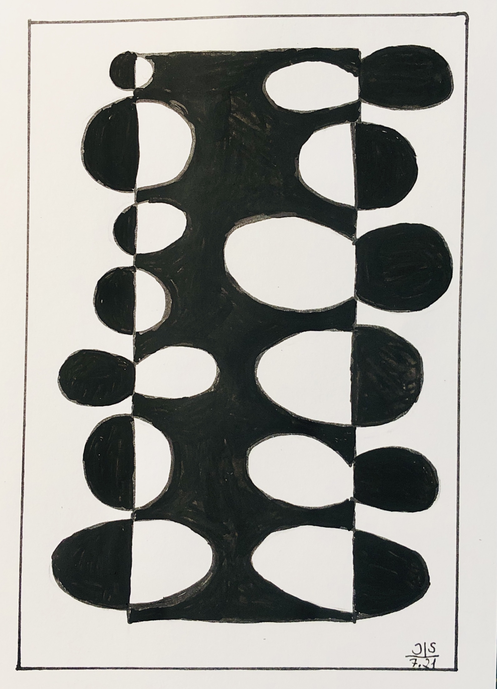 17.07.2021 Zentangle Postkarte DinA 6
