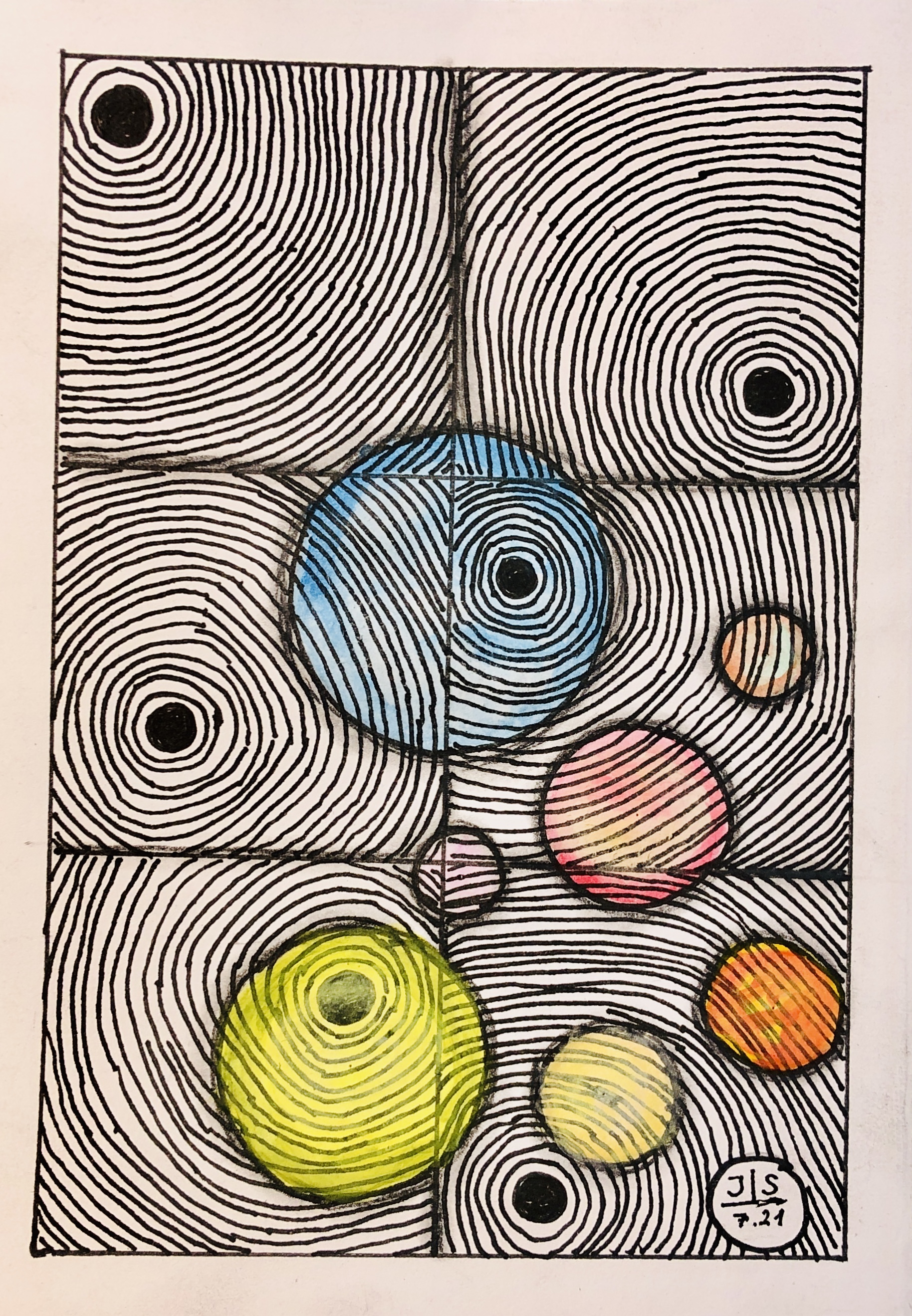 18.07.2021 Zentangle Postkarte DinA 6