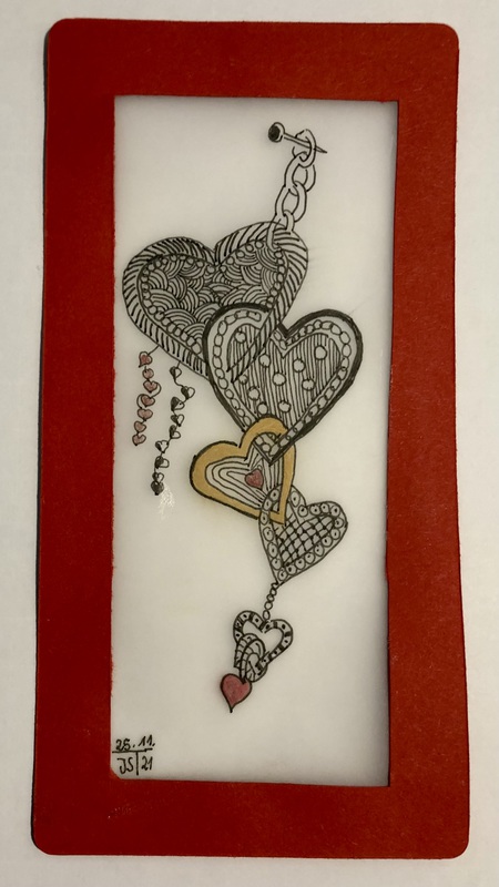 25.11.2021 - Zentangle Lesezeichen