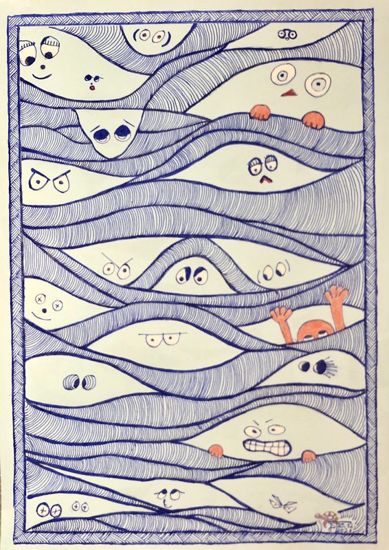 25.12.2021 - Zentangle Augen