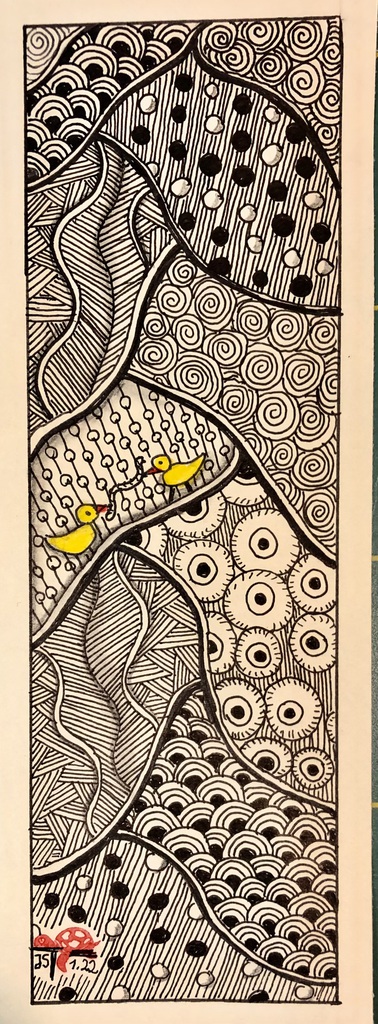 03.01.2022 - Zentangle Lesezeichen