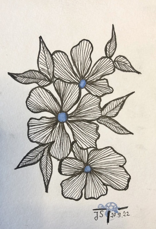 27.09.2022 - Jette Stölting - Zentangle Blumen