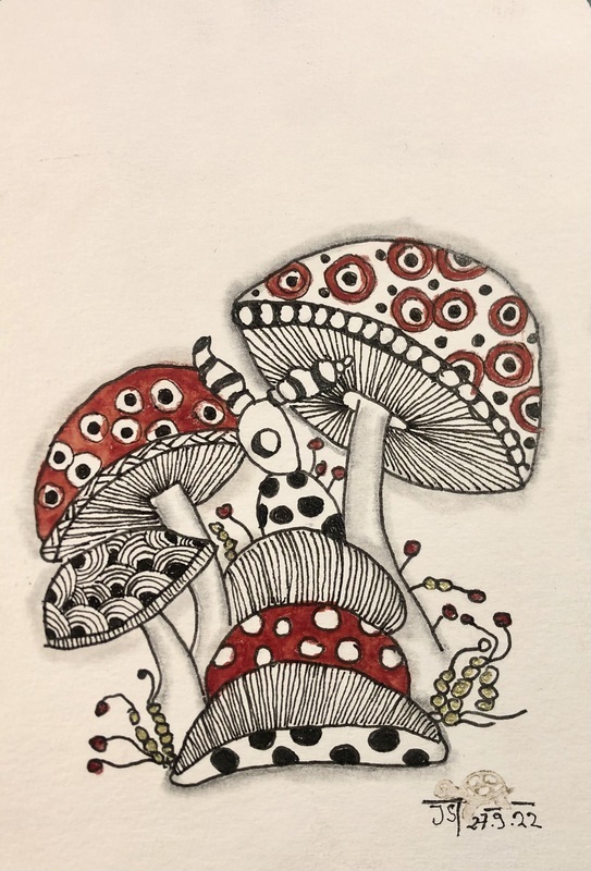 27.09.2022 - Jette Stölting - Zentangle Pilze