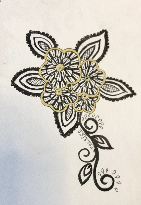 03.10.2022 - Zentangle Postkarte