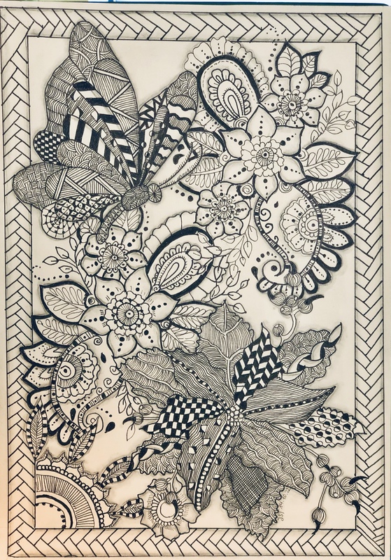 14.10.2022 - Zentangle Herbstbild