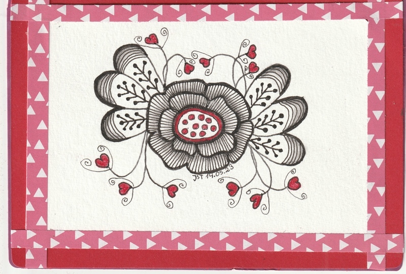 14.05.2023 - Zentangle Muster Postkarte