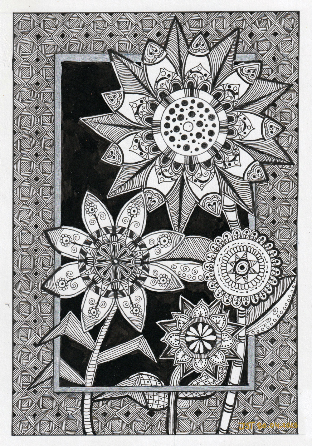 20.04.2025 - Jette Stölting - Zentangle Blumen