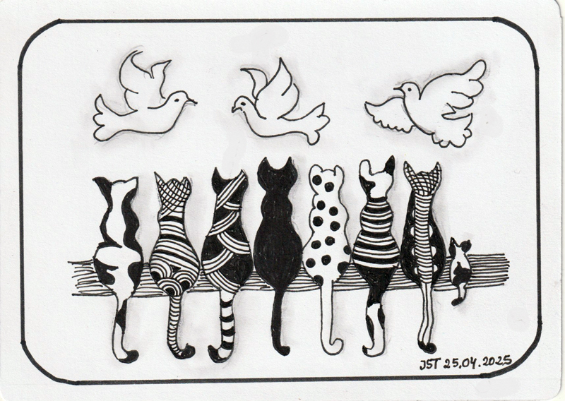 25.04.2025 - Jette Stölting - Zentangle Postkarte