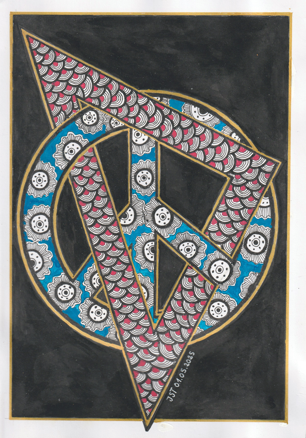 01.05.2025 - Jette Stölting - Zentangle Frieden