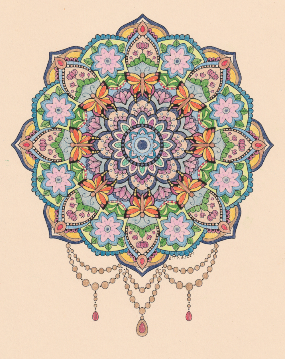04.01.2025 - Jette Stölting - Mandala Ausmalbild